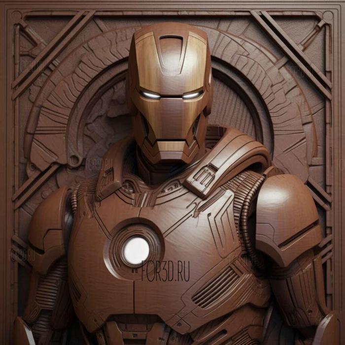 Iron Man 2 4 stl model for CNC